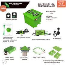 Load image into Gallery viewer, 105AH 38 Volt Professional Kit BE10538M “MINI” “HIGH OUTPUT GOLF CART LITHIUM BATTERIES” Standard Kit