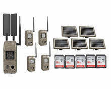 Load image into Gallery viewer, Cuddelink 4 G-Series, Solar Panels, SD Cards Plus G Series Cell Cam Starter Bundle