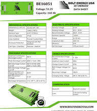 Load image into Gallery viewer, Bolt Energy USA 51 Volt 160Ah High Output Lithium Battery Professional Kit