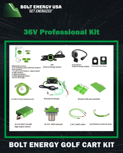 105AH 38 Volt Professional Kit BE10538M “MINI” “HIGH OUTPUT GOLF CART LITHIUM BATTERIES” Professional Kit