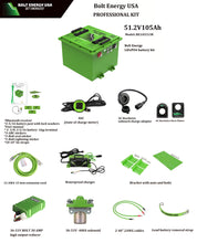 Load image into Gallery viewer, Bolt Energy USA 51 Volt “Mini” 105Ah High Output Lithium Battery Kit - Professional Kit